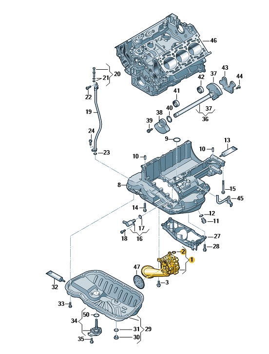 Original Ölpumpe mit Unterdruckpumpe Audi A6 A7 A8 Q5 059115103CN Neu