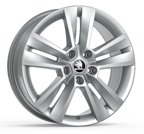 Original Skoda Kodiak Leichtmetallfelge Mitykas in silber 7,0J x 17" ET40 - 1 Stück-NEU