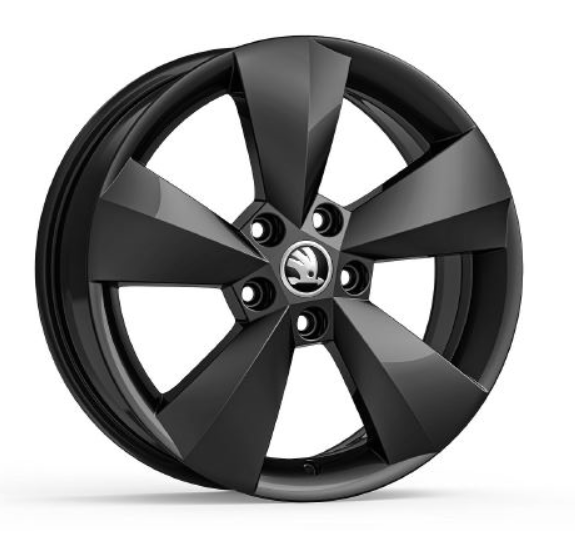 Original Skoda Karoq Leichtmetallfelge Nanuq in schwarz 6,0J x 16" ET43 - 1 Stück-NEU-