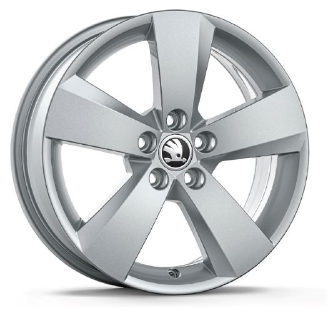 Original Skoda Scala Leichtmetallfelge Nanuq in silber 6,0J x 16" ET35 - 1 Stück-NEU-