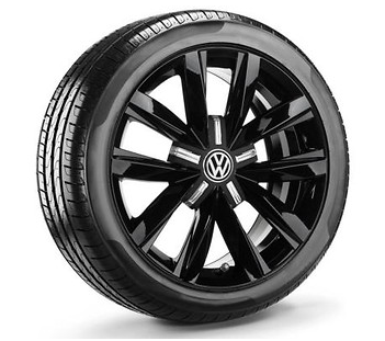 Original VW T6 T6.1 Sommerkompletträder 18 Zoll Springfield Dunlop 255/45 R18 Schwarz