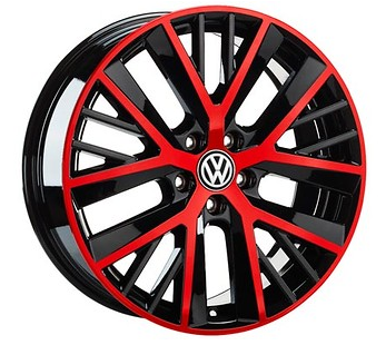 Original VW Alufelgen Twinspoke 19 Zoll schwarz/Rot Golf 7 Golf 7 Variant Golf 7 GTI - 1 Stück