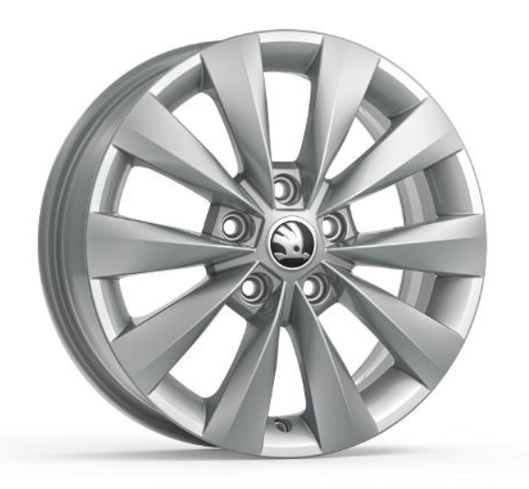 Original Skoda Karoq Leichtmetallfelge Castor in silber 6,0J x 16" ET43 - 1 Stück-NEU-