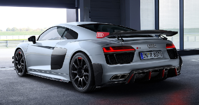Audi Sport R8 Performance 20-Zoll-Aluminium-Vollfräsrader im 10-Speichen-Design in Schwarz 4 Stk