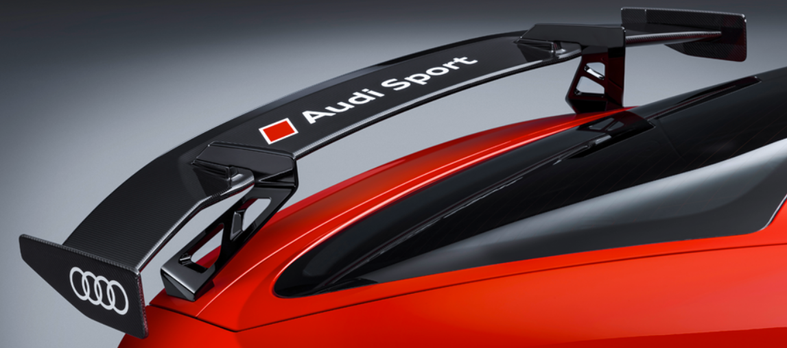 Audi Sport TT,TTS,TTRS Performance Set Heckflügel festst. Carbon schwarz glänzend incl.Füße re/li