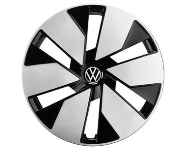 Original VW ID 3 Radzierblenden Satz 18 Zoll Radkappen 10A071458B Schwarz Silber
