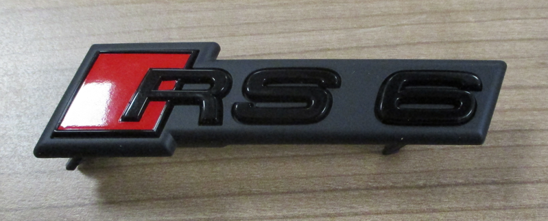ORIGINAL Audi Emblem Schriftzug Kühlergrill RS6 Black Edition A6 4K0853736D T94
