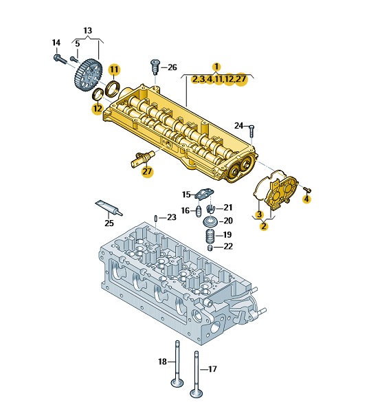 Original Nockenwellenmodul Skoda Kodiaq VW Arteon Passat Tiguan 03N103044D Neu